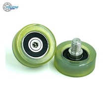 컨베이어롤러 콘베어 롤러 폴리 우레탄 코팅 나사 고무 덮힌 컨베이어, 32mm, 초록