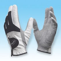 핸즐 나이스그립 남성용 골프장갑 연습용 왼손용 오른손용 물세탁가능, 화이트(손등블랙)