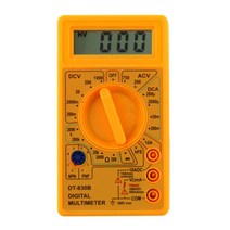 계측기 측정기 탐지기 게이지 DT-830B LCD 디지털 멀티 미터 AC/DC 750/1000V Amp 볼트 옴 테스터, 02 Yellow
