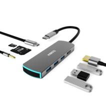 C타입 8in1 멀티허브 PD 87W 고속충전 USB3.0 SD MicroSD HDMI AUX 단자 스마트폰 노트북 아이패드 맥북 태블릿 연결
