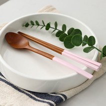대추 나무 천연 옻칠 파스텔 컬러 수저 세트, 수저세트 : 딸기우유, 1개