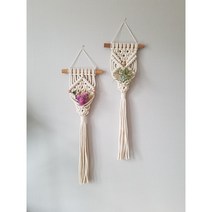 마크라메 미니 월행잉/이오난사 플라워행잉, 선택안함, 15cm 목봉, A타입