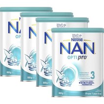 호주 네슬레 난 옵티프로 토들러 밀크 분유 3단계 800g 4팩 Nestle NAN OPTIPRO Formula