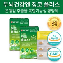 식약처 인증 프라임 징코 플러스 은행나무 은행잎 추출물 아연 비타민B 흑마늘 울금 코엔자임 Q10 두뇌 기억력 인지력 혈행 혈액 순환 생성 개선 뇌 기능 개선제 면역력 도움 영양제, 60정 x 1개