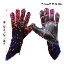 Latex Goalkeeper Goalie Soccer Gloves Anti slip Strong Grip Finger Protection Football Goal Keeper, CN, Red 8