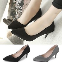 여성구두 스웨이드 펌프스 하이힐 미들힐 7.0cm P1086