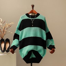 모노시크 노콜리 단가라 롱 루즈핏 니트_MNKS370