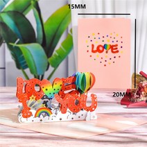 3D 팝업 카드 꽃 생일 카드 기념일 선물 엽서 메이플 체리 트리 청첩장 인사말, 26 I LOVE YOU