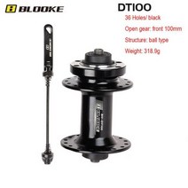BLOOKE 7/8/9/10/11 속도 32 홀 자전거 허브 디스크 브레이크 MTB 볼 베어링 100/135mm 산악 경주 용, black front hub 36H