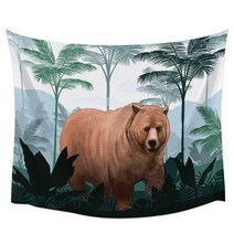 야자매트 미끄럼방지 깔깔이바 열대 식물 야자 나무 인쇄 큰 태피스 트리 히피 벽 매달려 Boho 룸 아트 장, 05 WHH03078_04 150x200cm