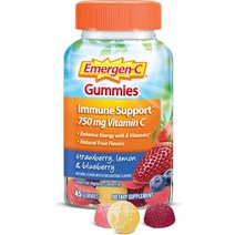 EmergenC 750mg 성인용 비타민 C 구미 B 함유 글루텐 프리 오렌지 귤 라즈베리 맛이 함유된 지원 63개수, [01] 말린 씨앗