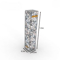 개비온 돌망태 게비온 철망 정원데코 담장, 단일사이즈, 0.3x0.3x1.5m