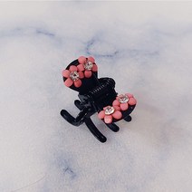 SUNNYDAY 1+1 2개입 세트 꽃 큐빅 미니 앞머리 집게핀 메탈 소재 잔머리 정리 헤어집게핀 성인 여성 데일리 헤어핀 머리핀 삔 SS8