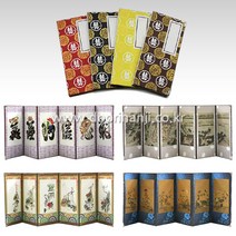 한지 민화 미니병풍만들기(대-6폭) DIY 한지공예 만들기세트 두리한지공방, 모란, 4.부벽루(대-6폭)
