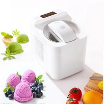 1000ml 소프트 하드 이탈리아어 아이스크림 메이커 기계 가정용 소형 완전 자동 셔벗 과일 디저트 요구르트, 01 WHITE_01 220-240V_02 EU