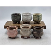 우암 국산 수제화분 콩분 소품 6종 다육 도자기화분, 7번 6종셋트