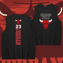 스트릿볼 마이클조던 23 NBA나시 시카고불스 면 블랙 빅사이즈 남자 민소매