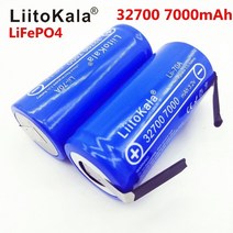 인산철배터리팩 리튬이온 Liitokala 3.2v 32700 7000mah 6500mah lifepo4 35a 연속 방전 최대 55a 고전력 + 니켈 시트, 12개