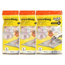 락앤락 스마트백 압축팩 라지세트 - 이불.베개.매트리스커버.겨울의류진공보관용 옷장수납정리 대형지퍼백, 3개, 2개입