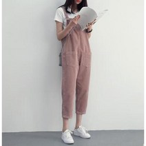 기모점프슈트 골덴점프슈트 겨울점프수트 멜빵바지 코듀로이원피스 코듀로이오버롤 코듀로이점프수트 니트점프수트 벨벳점프수트 74 2021 뉴 와이드 슬림하고 날씬해 보이는 캐주얼 한국판