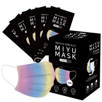 메이크잇 레인보우 마스크 개별포장 100매, 소형