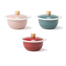 에지리 꼬꼬떼 15cm 미니 범랑 뚝배기 (인덕션 사용가능), 에쉬핑크