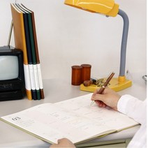 2023 큰 먼슬리 플래너 대형 큰 월간 A4 업무용 노트다이어리 심플 스케줄러, 옐로우