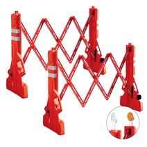 하이큐 멀티게이트 2개 이동식 바리게이트 길이조절 자바라타입 이동 보관 사용 편리한 게이트, 멀티게이트2개, 델리네이터1개 (100파이 양면 황색)