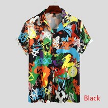 남성 incerun 여름 프린트 반팔 2022 streetwear mens 셔츠 95