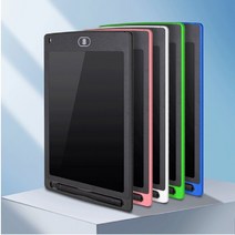 LCD 그림그리는 유아 드로잉 스케치 놀이 학원 전자 칠판 노트 패드 썼다지웠다, 블랙(12인치)
