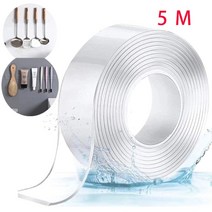 강한 양면 접착 고점도 고온 방지 범용 Traceless 나노 테이프 방수 벽 스티커, 30mm, 5M