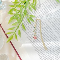 책갈피 북클립 버즈 에어팟 핸드메이드 답례품 러브피치 키링 로즈오브더데이, 기본포장, 책갈피-S