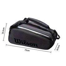 윌슨 Wilson 테니스가방 슈퍼투어 프로스태프 6팩 9팩, 블랙 9팩