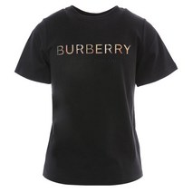 [버버리] 22FW 8047889 엠브로이더리 로고 블랙 반팔티 3Y4Y6Y