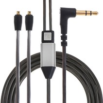 IE90 헤드폰 오디오 케이블 SHURE SE215 SE535 425 SE846 3.5mm JACK 용 교체, 01 Black, 01 Black