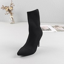 여성니트부츠 여성 겨울 워커 기모앵클 통굽 가죽 부츠 022