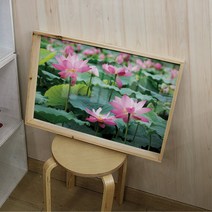 데코밍샵우드프레임액자_풍수부귀의연꽃(대형가로)_우드프레임액자, 이미지1