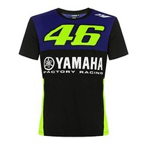 야마하 (YAMAHA) T 셔츠 VR46 발렌티노 로시 46 & 야마하 팩토리 레이싱 로고 블루 XL 사이즈 (유럽) Q5D-YSK-583-00X