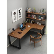 코너테이블 서재 L자 ㄱ자 오크나무 원목 책상 학생, 1