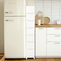 보노 심플리 240 서랍장 7단 슬림형 인테리어 수납장, 색상:라이트그레이, 라이트그레이