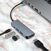 라피트 RAPID C타입 4in1 초소형 멀티허브 USB3.0 2포트 HDMI 1포트 PD 87W 삼성덱스 고속충전 RPD-H100 USB허브