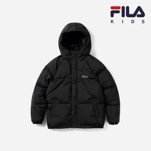 휠라 [공식] 키즈 패딩 베이직 중다운 점퍼 BLACK