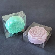 투명 무지 PVC 1구 포장박스 가로 세로75mm 정사각형 10개, 50개