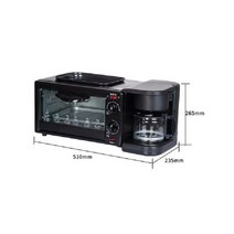 토스트기 가정용 전기 미니오븐 토스터 아침 간편식사 간식만들기, EU 220V, 블랙