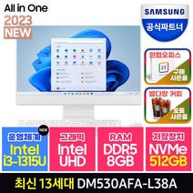 삼성전자 올인원PC 일체형PC ( 13세대 CPU i3-1315U SSD 256GB RAM 8GB ) 가정용 인강용 대학생 화상강의, SSD 512GB+RAM 8GB