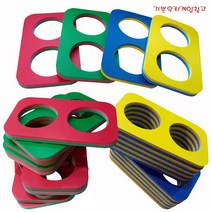 기쁜우리게임창고 2인3각 국내산EVA 체육대회 명랑 운동회 게임 용품 도구, 2인3각EVA형(파노판)