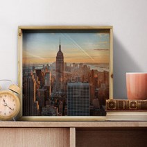아트박스/꾸밈 ac001-우드프레임액자_뉴욕의새벽(중형)