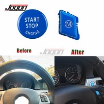 스티어링 휠 자동차 엔진 시작 버튼 BMW E90 E91 E92 E93 2005-2012 E87 E60 E83 E84 용 스티어링 휠 M 버, 07 Start With M Blue