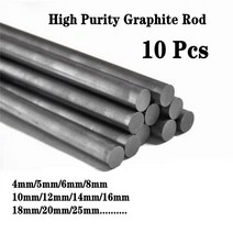 알곤 동 10pcs 검은 탄소 막대 흑연 전극 실린더 막대 막대 산업 고온 전도성 탄소, 10개 25x100mm