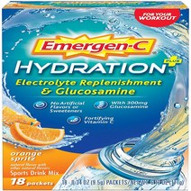 0.34 Ounce (Pack of 18) Orange Emergen-C Hydration+ Sports Drink Mix with Vitamin C (18 Count Ora, 1
